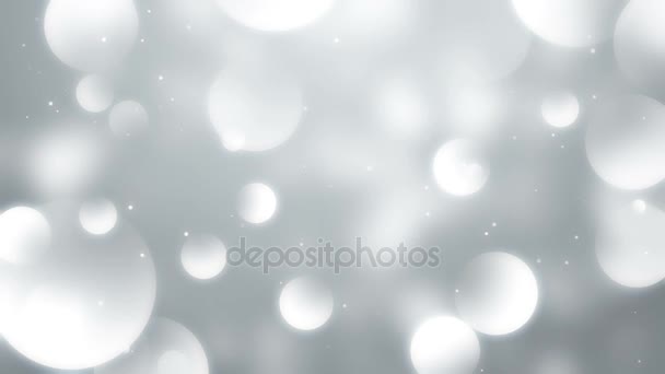 Particelle Bianco Affari Pulito Brillante Scintillio Bokeh Polvere Astratto Sfondo — Video Stock