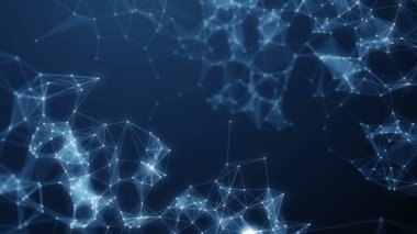 Plexus soyut ağ teknolojisi bilimi arka plan döngüsü