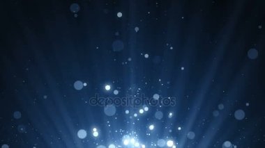 Parçacıklar bokeh toz soyut hareket ışık başlık sinematik arka plan döngü mavi