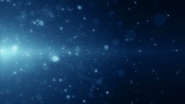 Parçacıklar bokeh toz soyut hareket ışık başlık sinematik arka plan döngü mavi