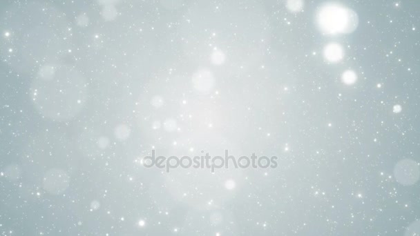 Particelle Bianco Affari Pulito Brillante Scintillio Bokeh Polvere Astratto Sfondo — Video Stock