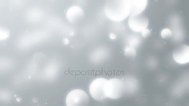 Parçacıklar beyaz iş temiz parlak parıltı bokeh toz arka plan döngü
