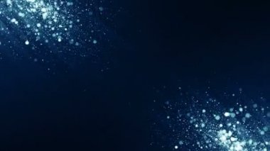 Parçacıklar bokeh toz soyut hareket ışık başlık sinematik arka plan döngü mavi