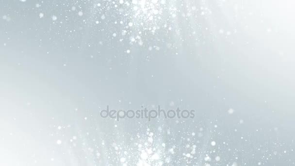 Particules blanc entreprise propre brillant paillettes bokeh poussière abstrait fond boucle 