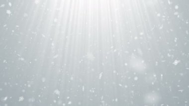 Parçacıklar kar kar tanesi Kış Noel soyut ışık bokeh hareket başlık sinematik arka plan döngü