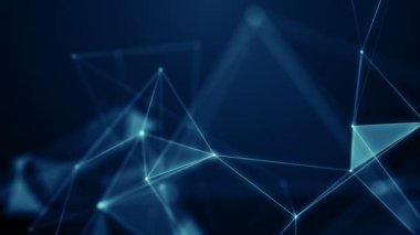 Plexus soyut ağ teknolojisi bilimi arka plan döngüsü