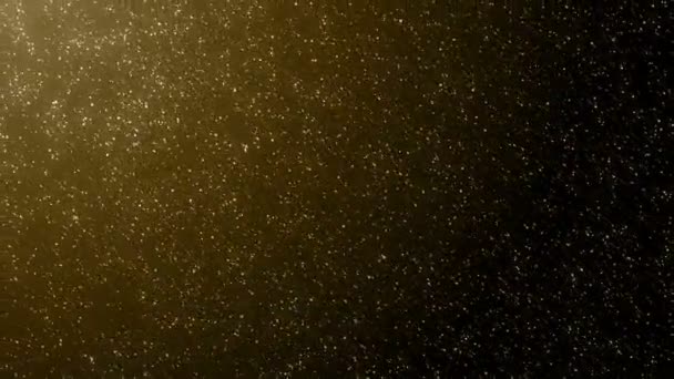 Particles Gold Bokeh Glitter Awards Dust Abstract Background Loop — Stock Video
