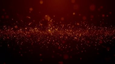 Toz parçacıkları bokeh soyut hareket ışık başlık sinematik arka plan döngü