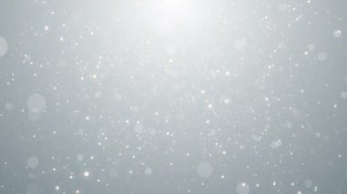 Parçacıklar beyaz iş temiz parlak parıltı bokeh toz arka plan döngü