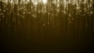 Parçacıklar altın bokeh sim ödülleri toz soyut arkaplan döngüsü