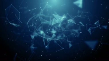 Plexus soyut ağ teknolojisi bilimi arka plan döngüsü