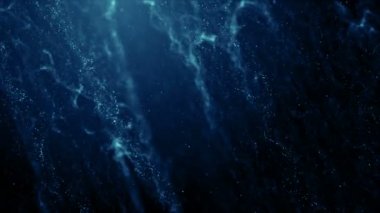 Parçacıklar bokeh toz soyut hareket ışık başlık sinematik arka plan döngü mavi