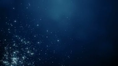 Parçacıklar bokeh toz soyut hareket ışık başlık sinematik arka plan döngü mavi