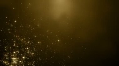 Parçacıklar altın bokeh sim ödülleri toz soyut arkaplan döngüsü