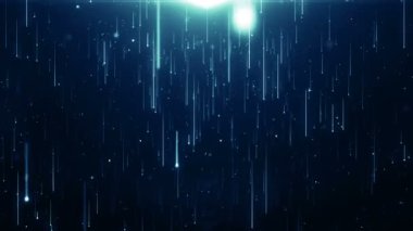 Parçacıklar bokeh toz soyut hareket ışık başlık sinematik arka plan döngü mavi