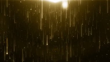 Parçacıklar altın bokeh sim ödülleri toz soyut arkaplan döngüsü