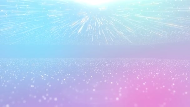 粒子パステルカラービジネスクリーンな明るい輝きボケダスト抽象的な背景ループ — ストック動画