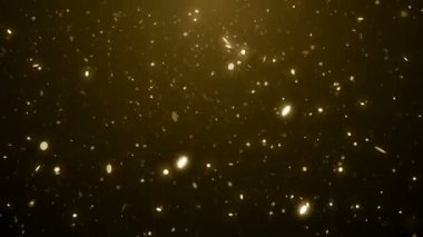 Parçacıklar altın bokeh sim ödülleri toz soyut arkaplan döngüsü