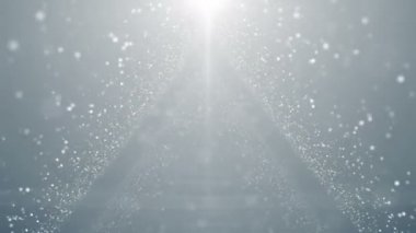 Parçacıklar beyaz iş temiz parlak parıltı bokeh toz arka plan döngü
