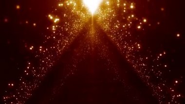 Toz parçacıkları bokeh soyut hareket ışık başlık sinematik arka plan döngü