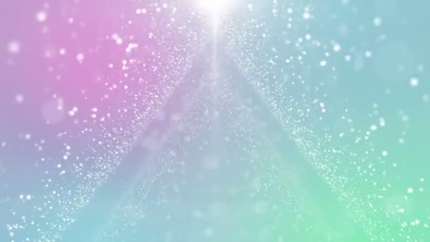 Σωματίδια Παστέλ Χρώμα Επιχειρήσεων Καθαρό Φωτεινό Glitter Bokeh Σκόνη Αφηρημένη — Αρχείο Βίντεο