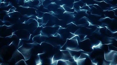 Parçacıklar bokeh toz soyut hareket ışık başlık sinematik arka plan döngü mavi