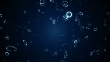 Parçacıklar bokeh toz soyut hareket ışık başlık sinematik arka plan döngü mavi