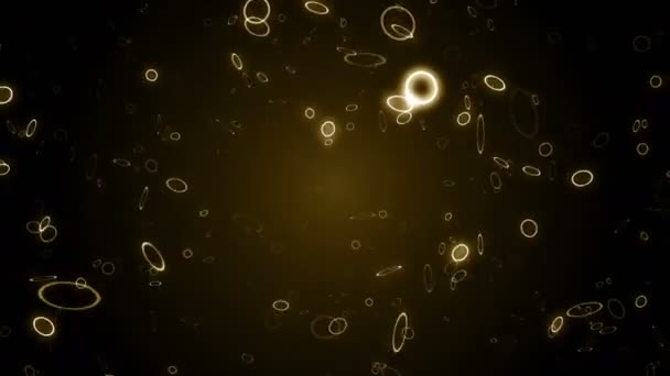 Particles Gold Bokeh Glitter Awards Dust Abstract Background Loop — Stock Video