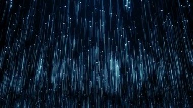 Parçacıklar mavi toz soyut ışık hareketi başlıkları sinematik arkaplan döngüsü