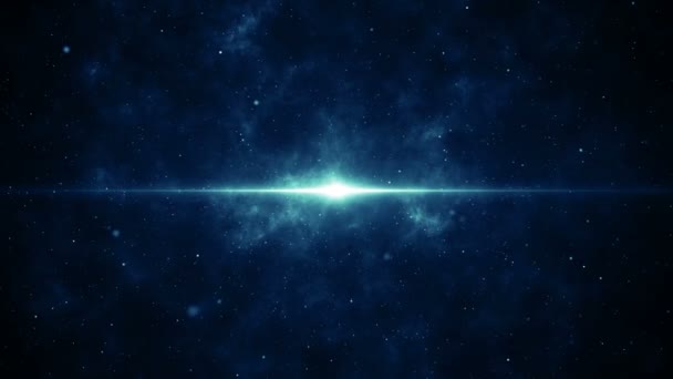 粒子青い塵抽象的な光の動きのタイトル映画的背景ループ — ストック動画