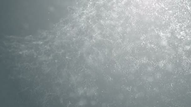 Partículas Blanco Negocio Limpio Brillante Brillo Polvo Abstracto Fondo Lazo — Vídeo de stock