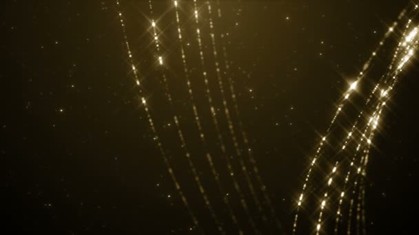 Particelle Glitter Oro Premi Polvere Astratto Loop Sfondo — Video Stock