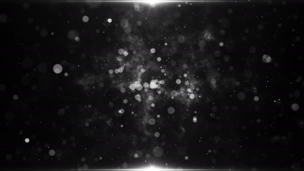 粒子ホワイトビジネスクリーンな明るい輝きダスト抽象的な背景ループ — ストック動画