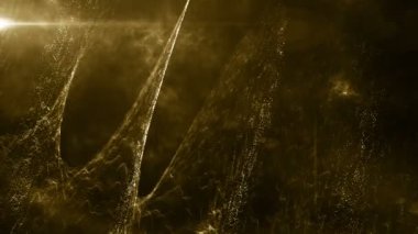 Tanecikler altın parıltısı toz soyut arkaplan döngüsünü ödüllendiriyor