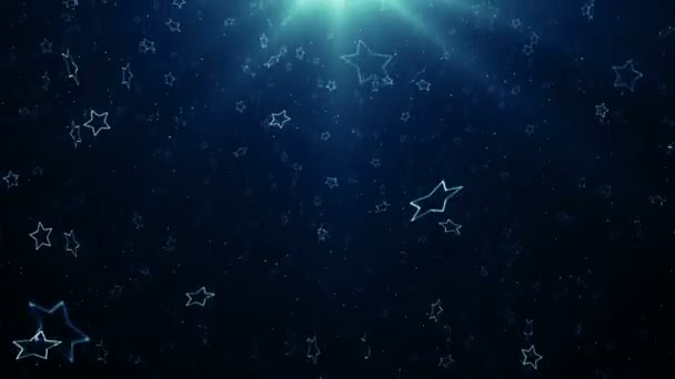 Particules Bleu Événement Jeu Trailer Titres Cinématique Concert Scène Fond — Video