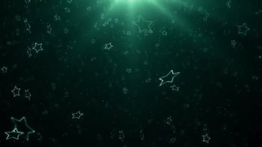 Parçacıklar yeşil olay karavanı sinematik konser sahne arkası döngüsü