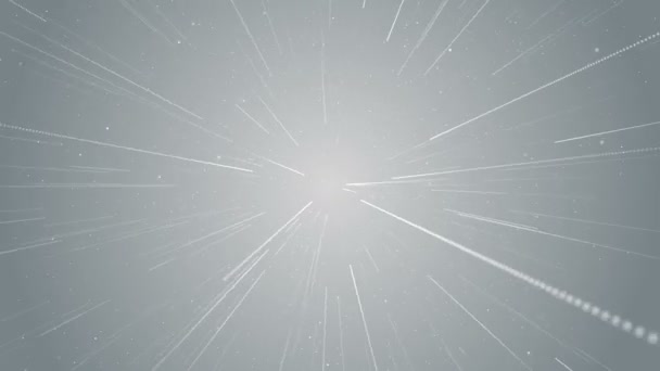Parçacıklar Beyaz Etkinlik Işi Parlak Pırıltılı Sahne Arkası Döngüsünü Temizler — Stok video