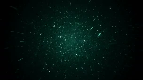 Particles Green Event Game Trailer Títulos Cinemática Concerto Palco Fundo — Vídeo de Stock