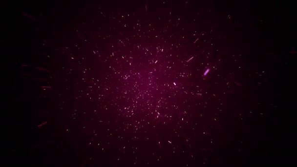 Parçacıklar Pembe Olay Karavanı Başlıkları Sinematik Konser Sahne Arkaplan Döngüsü — Stok video