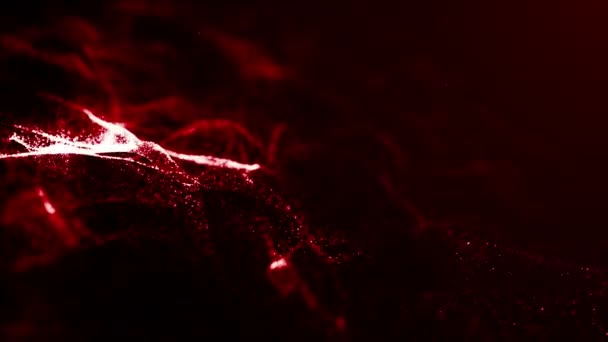粒子赤いイベントゲームトレーラータイトル映画コンサートステージ背景ループ — ストック動画