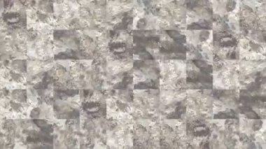 Eski gri bir beton duvarın parçalarından mozaik dokuların soyut videosu. Arkaplan tasarımı. Arkaplan. Duvar Kağıdı.