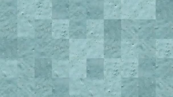 Abstract Video Mosaic Textures Fragments Cement Wall Green Paint Background — Stock Video