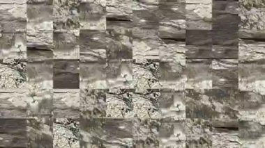 Beyaz yıpranmış boyanmış eski bir tahta parçasından mozaik dokuların soyut videosu. Arkaplan tasarımı. Arkaplan. Duvar Kağıdı.
