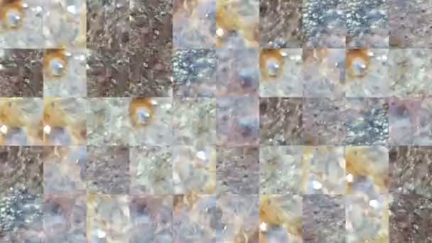 Vídeo Abstracto Las Texturas Mosaico Los Elementos Hoja Hierro Oxidada — Vídeos de Stock