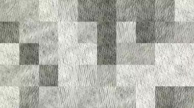 Gri örgü kumaş parçalarından mozaik dokuların soyut videosu. Arkaplan tasarımı. Arkaplan. Duvar Kağıdı.