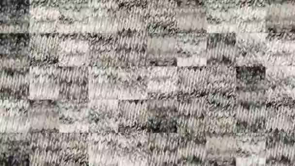 Vídeo Abstracto Texturas Mosaico Fragmentos Tejido Punto Gris Con Marcas — Vídeos de Stock