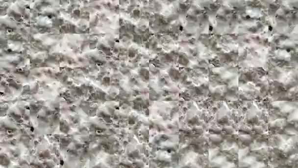 Abstract Video Van Mozaïektexturen Uit Fragmenten Van Een Cementwand Witte — Stockvideo