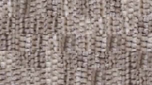 Abstract Vídeo Mosaic Textures Elements Brown Upholstery Paint Design Fundo — Vídeo de Stock