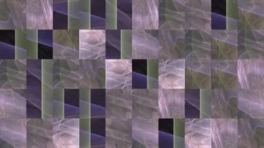 Mor parlak fraktal bir görüntünün parçalarından mozaik dokuların soyut videosu. Arkaplan tasarımı. Arkaplan. Duvar Kağıdı.