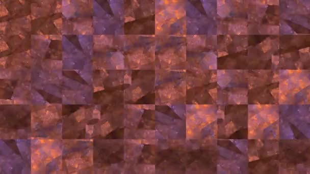 Video Astratto Texture Mosaico Elementi Immagine Frattale Arancione Violetta Design — Video Stock